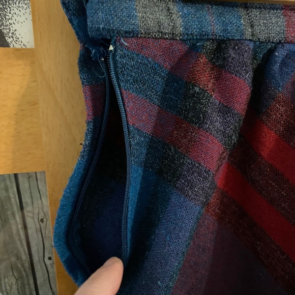 Sold!!!U.S. Clothing Co Plaid Recycled Wool Long Skirt Vintage 80s Women’s 11/12 - Picture 3 of 5
